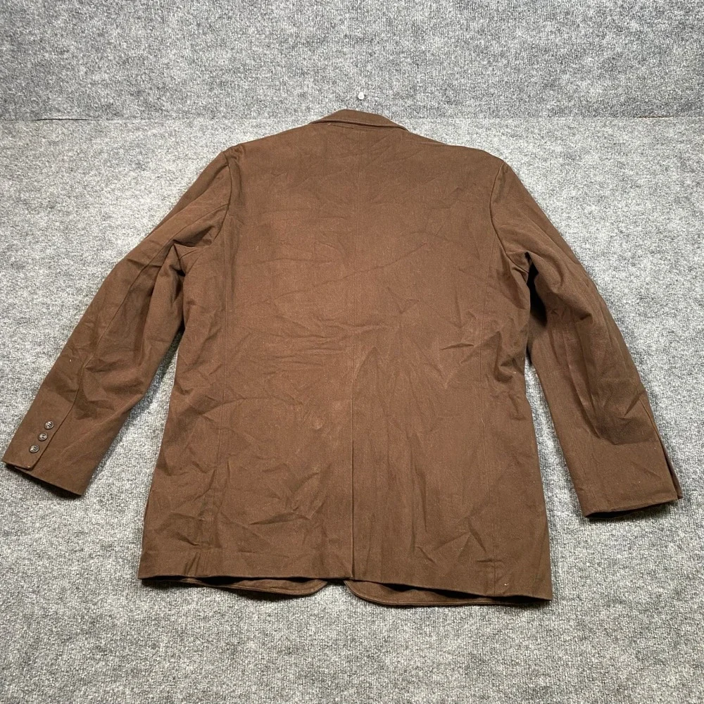 St Johns Bay Mens XL Tall Brown Cotton Twill 3 Button Casual Blazer Sport Coat